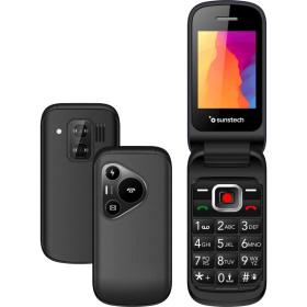 Teléfono Móvil Sunstech CELT24 para Personas Mayores/ Negro