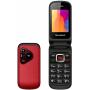 Teléfono Móvil Sunstech CELT24 para Personas Mayores/ Rojo