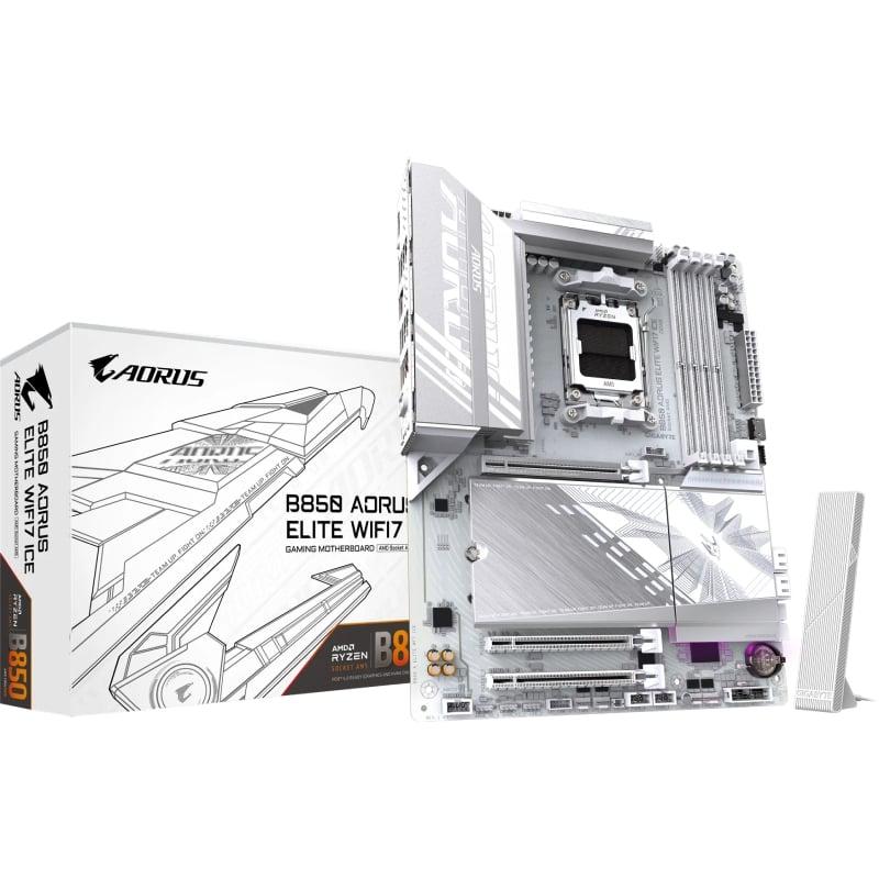 Placa Base Gigabyte B850 AORUS ELITE WIFI7 ICE Socket AM5/ DDR5/ PCIe 5.0