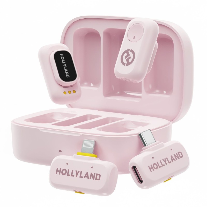 Comprar Hollyland LARK A1 Combo Rosa - Micrófono inalámbrico para móvil y cámara - Ganga Electrónica