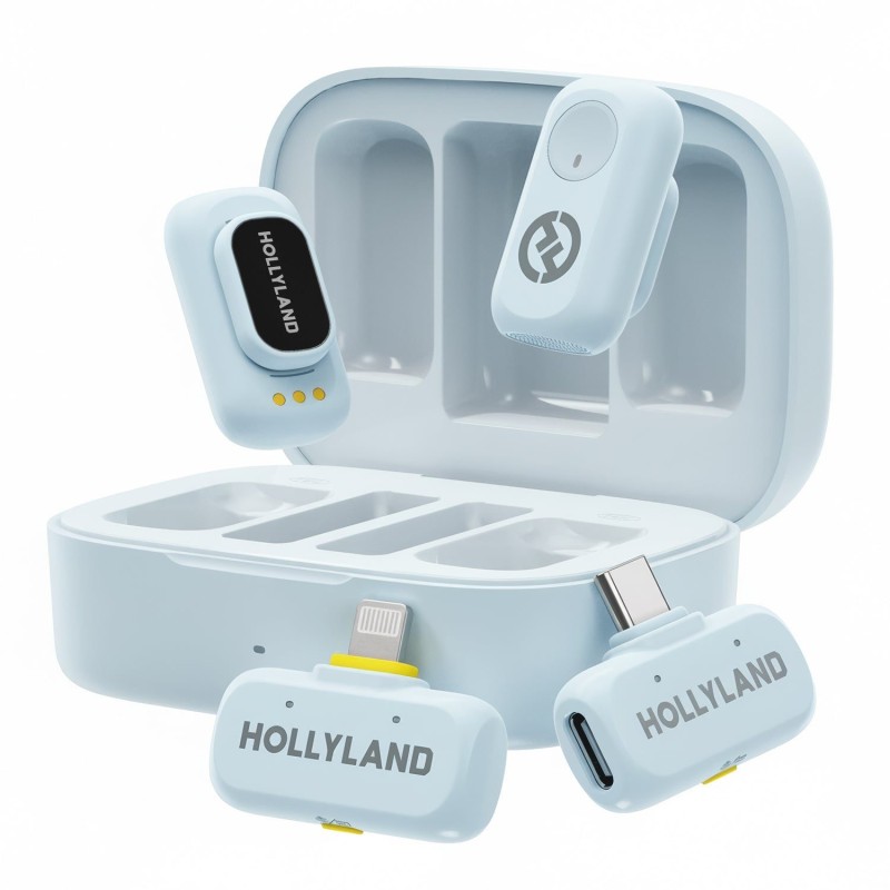Comprar Hollyland LARK A1 Combo Azul - Micrófono inalámbrico para móvil y cámara - Ganga Electrónica