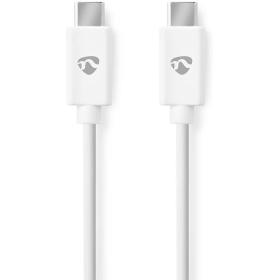 Nedis USB-Cable | USB 2.0 | USB-C Male | 60 W | 480 Mbps | 1M | White | Box