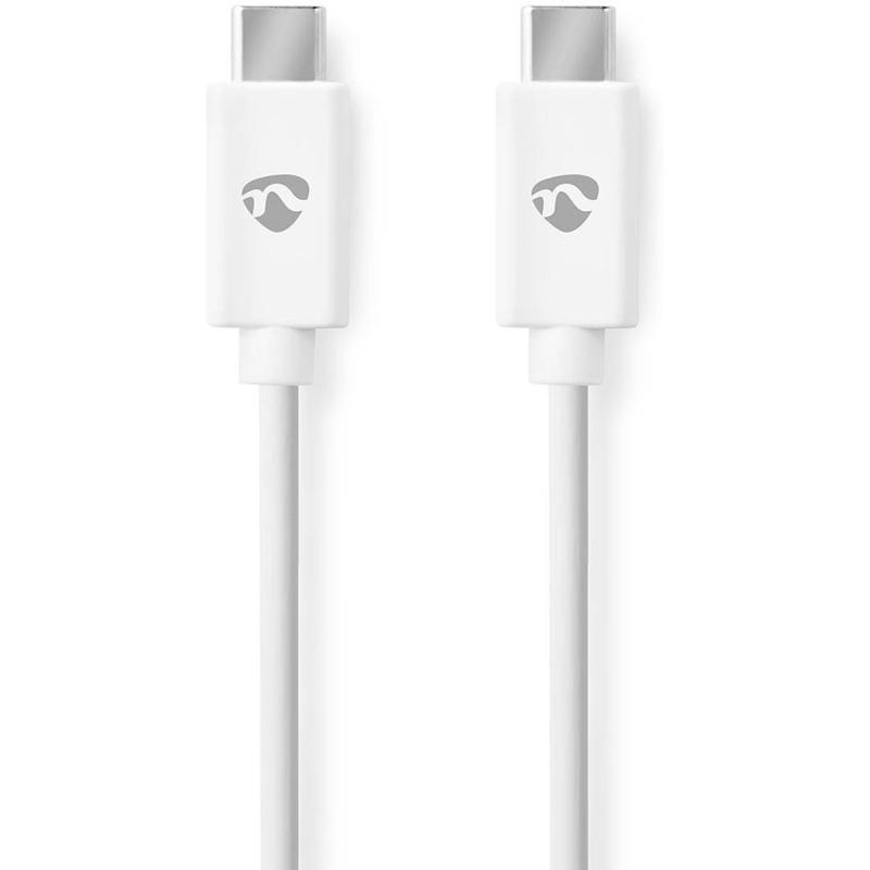 Nedis USB-Cable | USB 2.0 | USB-C Male | 60 W | 480 Mbps | 1M | White | Box