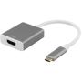 Deltaco USB-C To HDMI Adapter 4K 4096x2160 60Hz - Space Grey