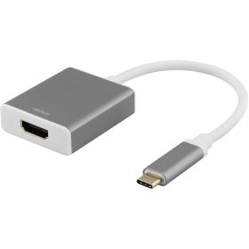 Deltaco USB-C To HDMI Adapter 4K 4096x2160 60Hz - Space Grey