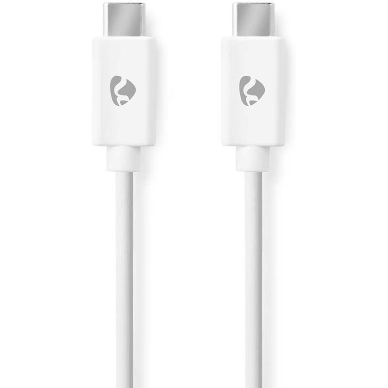 Nedis USB-Cable | USB-C Male | USB-C Male | 60 W | 480 Mbps | 3M | White | Label