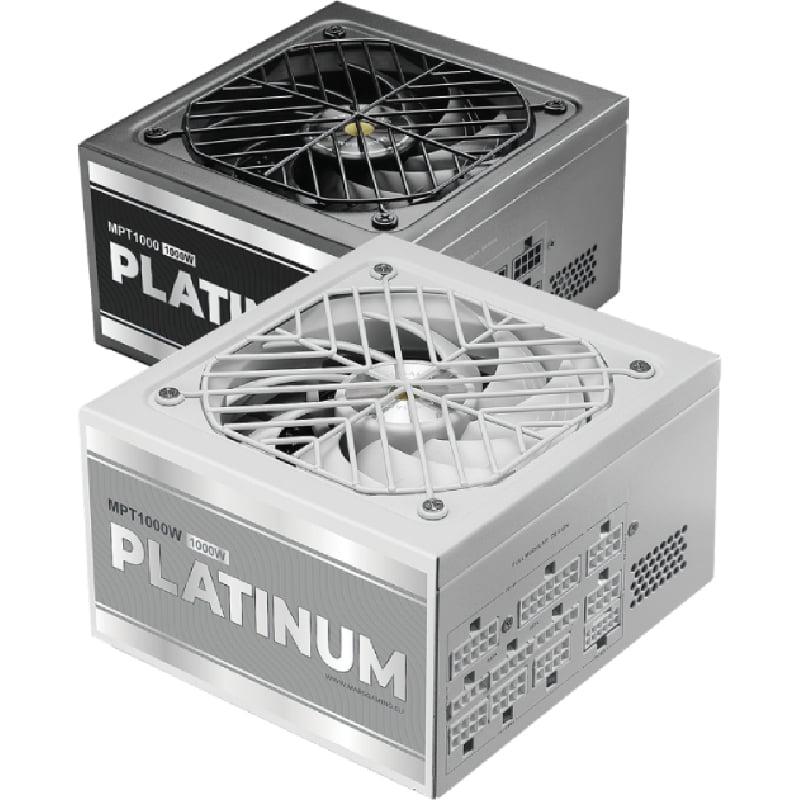 Fuente de Alimentación Mars Gaming MPT1000/ 1000W/ Ventilador 14cm/ ATX 3.1/ PCIe 5.1/ 80 Plus Platinum/ Blanca