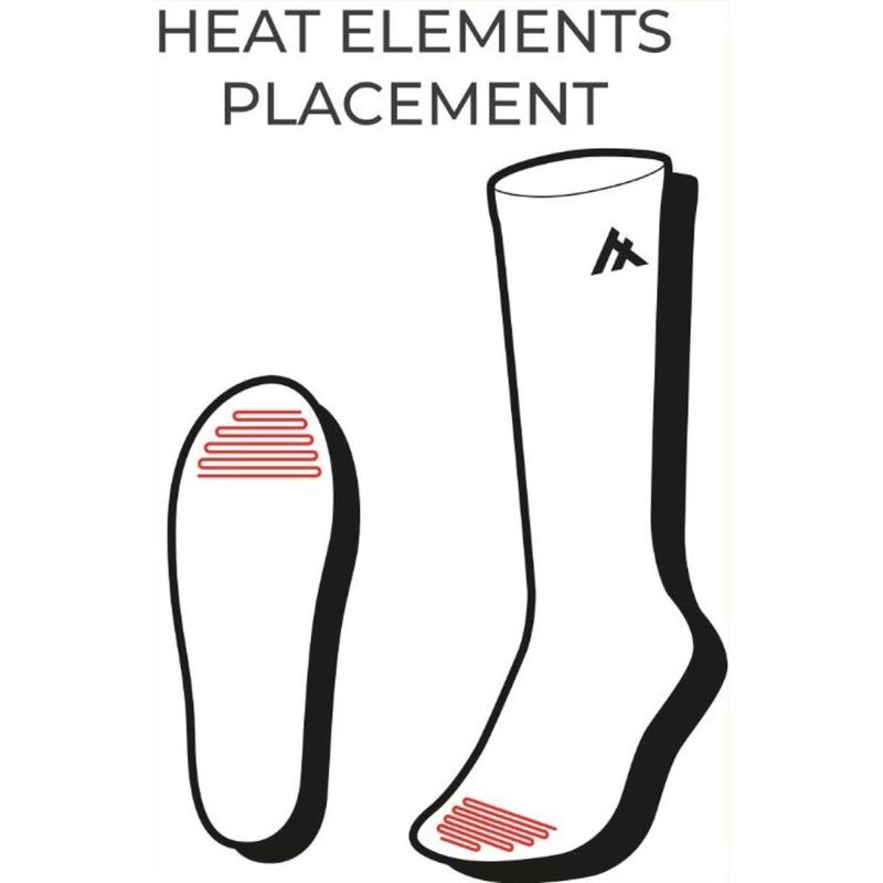 Heat Experience Heatx Carve Socks/Battery S Sand/Black-Battery Heated - EU37-39