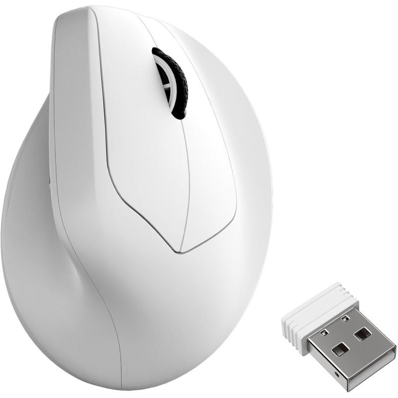 Keychron M5 - Wireless Ergonomic Mouse - 8K Polling Rate - Pixart 3950 - White