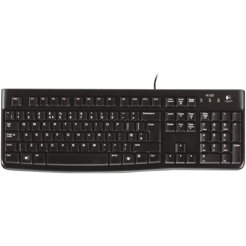 Logitech K120 Corded Keyboard Black Oemlth