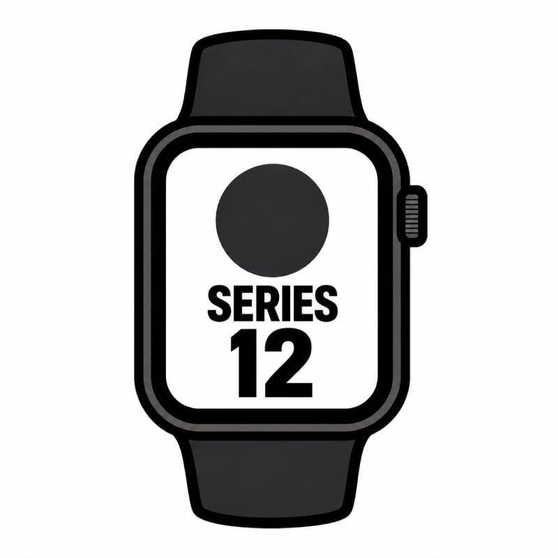 Apple Watch Series 12/ GPS/ 46mm/ Negro/ Correa Deportiva Negra (S/M)