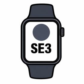 Apple Watch SE3/ GPS/ Cellular/ 44mm/ Caja de Aluminio Medianoche/ Correa Deportiva Azul Marino S/M