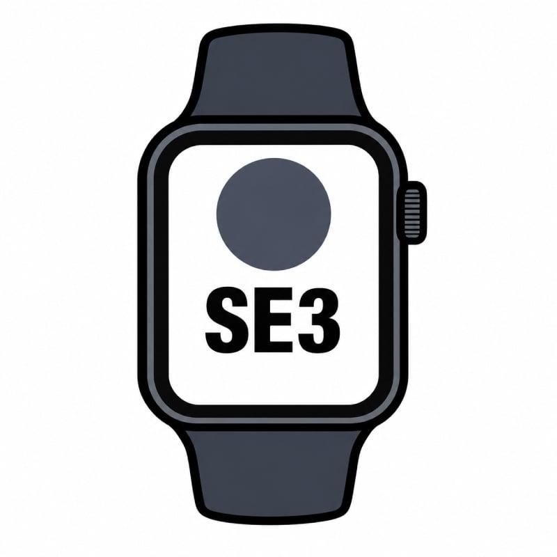 Apple Watch SE3/ GPS/ Cellular/ 44mm/ Caja de Aluminio Medianoche/ Correa Deportiva Azul Marino M/L