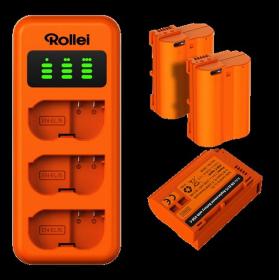 Rollei Charger Set EN-EL15 3 Accu&amp;#039;s Charger