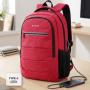 Mochila Subblim City Plus Backpack para Portátiles hasta 15.6'/ Puerto USB/ Roja