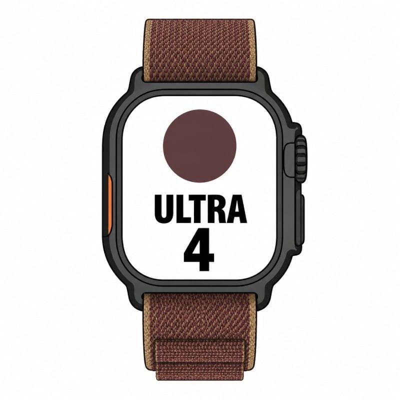 Apple Watch Ultra 4/ GPS/ 49mm/ Caja de Titanio Negro/ Correa Loop Alpine Burdeos M