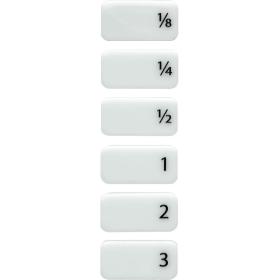 Forty One Thirty Reusable Fraction Numbered Filter Tabs (Set Of 6)