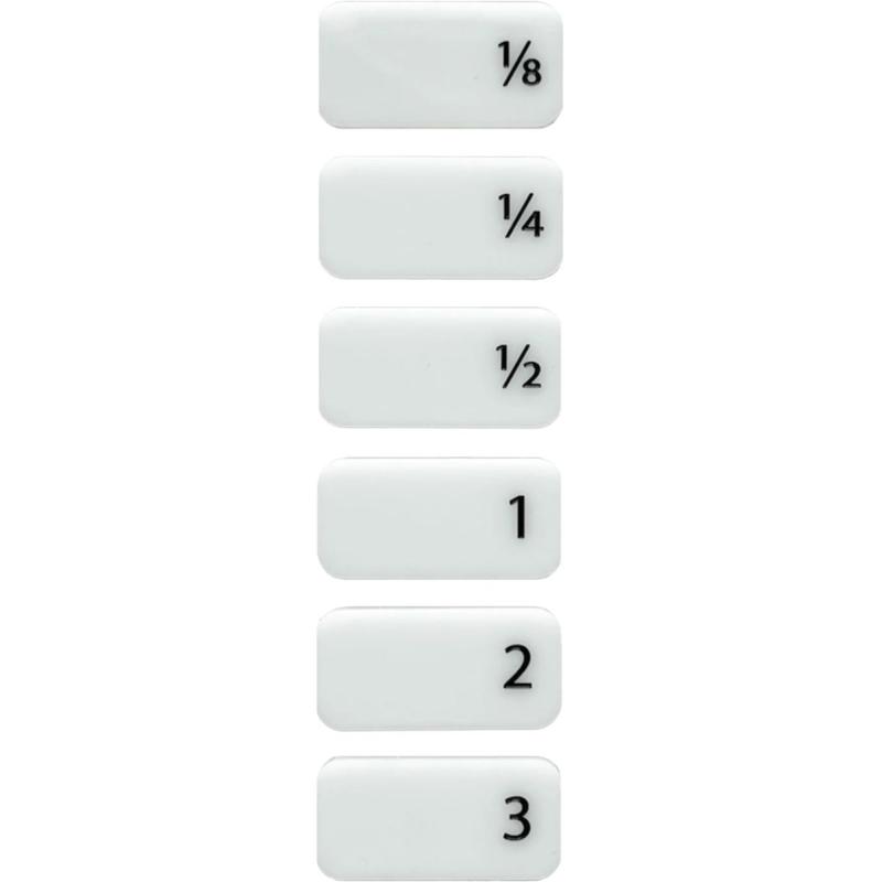 Forty One Thirty Reusable Fraction Numbered Filter Tabs (Set Of 6)