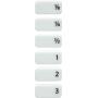 Forty One Thirty Reusable Fraction Numbered Filter Tabs (Set Of 6)