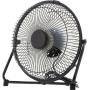 Deltaco Desktop Fan USB 18cm Aluminium 2 Speeds Silent - Black