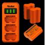 Rollei Charger Set NP-W235 3 Accu&amp;#039;s Charger
