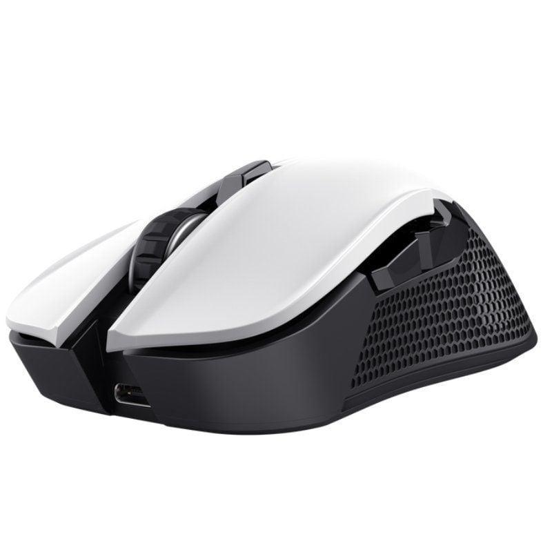 Ratón Gaming Inalámbrico Trust Gaming GXT 923W YBAR/ Batería recargable/ Hasta 7200 DPI/ Blanco