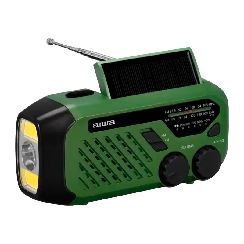 Comprar Aiwa R-99EM Verde - Radio de emergencia portátil - Ganga Electrónica