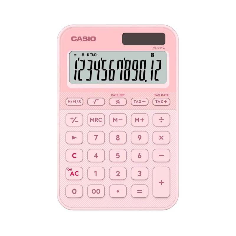 Comprar Casio MS-20YC Rosa Claro - Calculadora de mesa - Ganga Electrónica