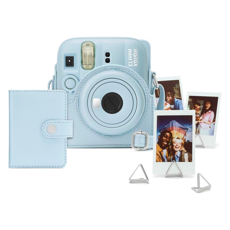 Comprar Fujifilm Instax Mini 13 Accesorios Kit Frost Azul - Funda original + mini álbum + clips para sujetar fotos - Ganga Elect