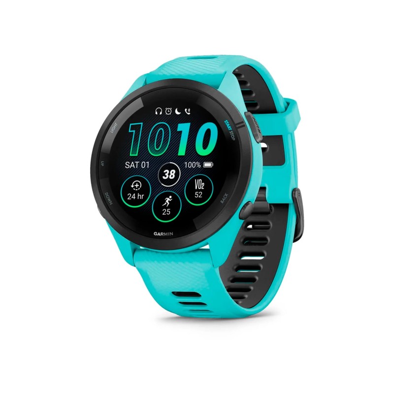 Comprar Garmin Forerunner 265 Negro Con Carcasa en Turquesa y Correa de Silicona en Turquesa/negro - Smartwatch 46MM - Ganga Ele