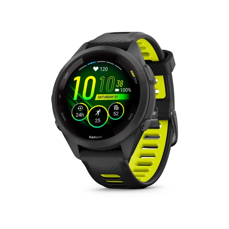 Comprar Garmin Forerunner 265S Negro Con Correa de Silicona en Negro/amarillo - Smartwatch 42MM - Ganga Electrónica