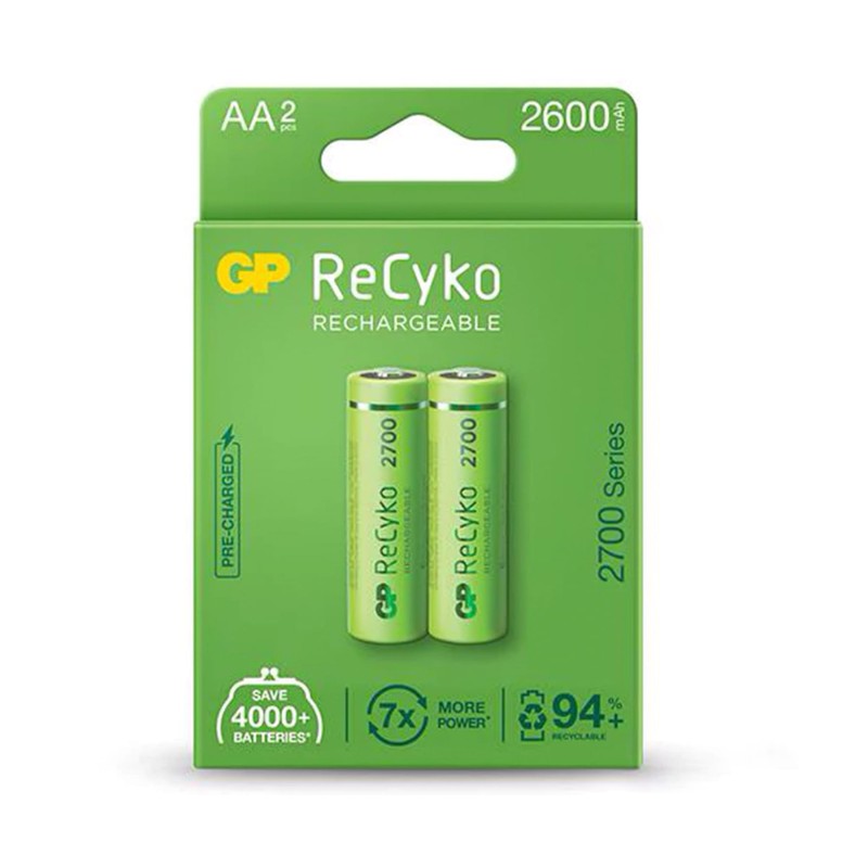 Comprar GP Recyko 2XAA 2600MAH - Pilas recargables - Ganga Electrónica