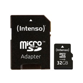 Comprar Intenso Microsd 32GB Negro/ Tarjeta de Memoria Microsd, Categoría 10 C/adpatador, 20/12MB/S - Ganga Electrónica