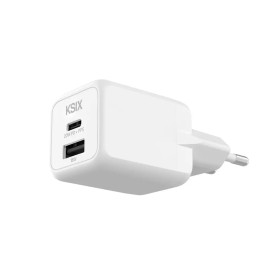 Comprar Ksix Bcd20ganacb Blanco - Cargador de red eléctrica 1 x USB-C + 1 x usb-a 20W - Ganga Electrónica