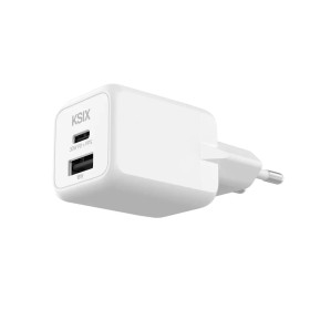 Comprar Ksix Bcd30ganacb Blanco - Cargador de red eléctrica 30W - 1 x USB-C + 1 x usb-a - Ganga Electrónica