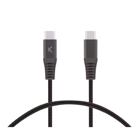 Comprar Ksix Bxcucc2t5 Negro - Cable de carga y datos 2 metros - USB-C a USB-C - Ganga Electrónica