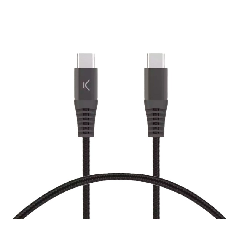 Comprar Ksix Bxcucc2t5 Negro - Cable de carga y datos 2 metros - USB-C a USB-C - Ganga Electrónica