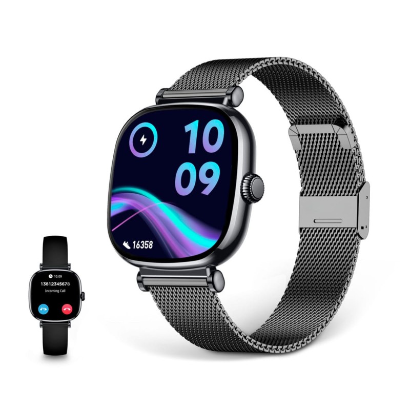 Comprar Ksix Iria Negro - Smartwatch 1.7"/ 2 correas (metal + silicona) - Ganga Electrónica
