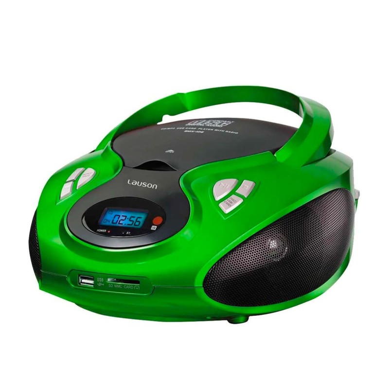 Comprar Lauson CP733 Verde - Reproductor radio CD con altavoces incorporados - Ganga Electrónica