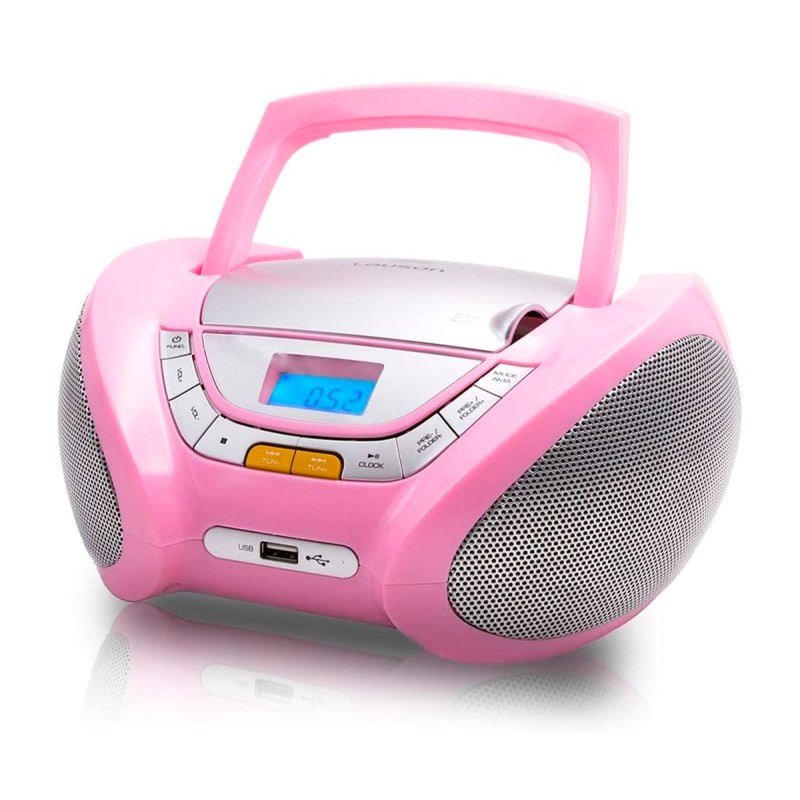 Comprar Lauson CP748 Rosa - Reproductor radio CD con altavoces incorporados - Ganga Electrónica