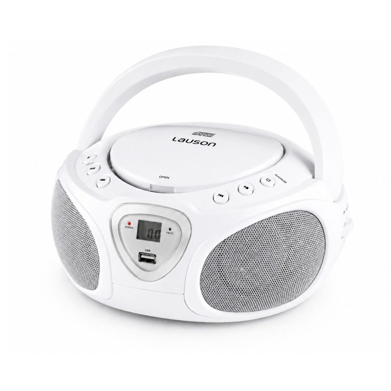 Comprar Lauson CP751 Blanco - Reproductor radio CD con altavoces incorporados - Ganga Electrónica