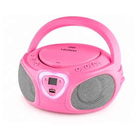 Comprar Lauson CP753 Rosa - Reproductor radio CD con altavoces incorporados - Ganga Electrónica