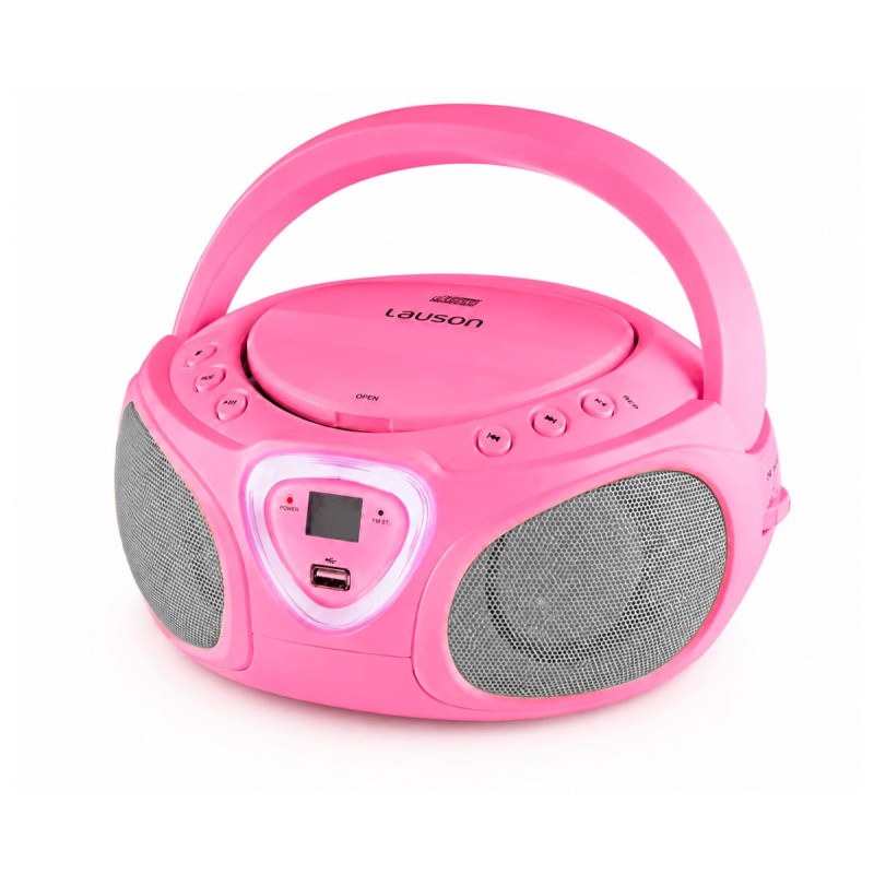 Comprar Lauson CP753 Rosa - Reproductor radio CD con altavoces incorporados - Ganga Electrónica