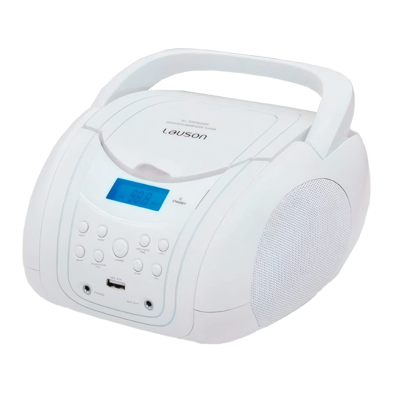 Comprar Lauson CP756 Blanco - Reproductor radio CD con altavoces incorporados - Ganga Electrónica