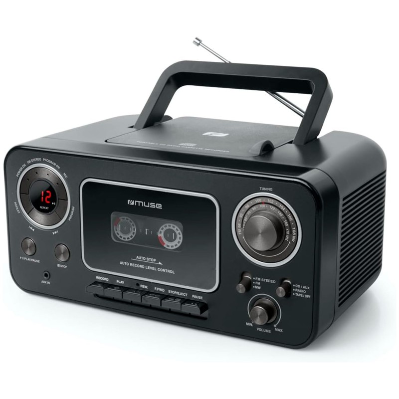 Comprar Muse M-182 Rdc Negro - Radio CD y K7 portátil - Ganga Electrónica