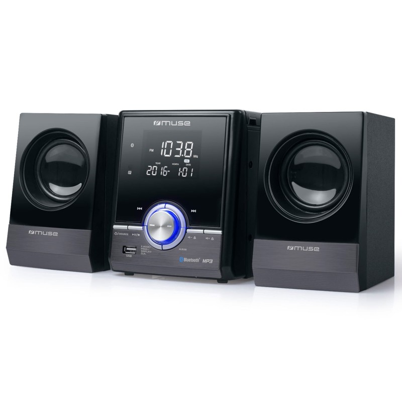 Comprar Muse M-38 BT Negro - Microcadena 20W con altavoces - Ganga Electrónica