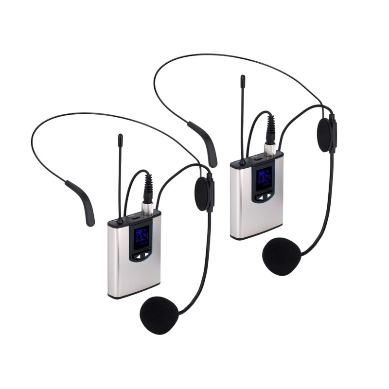 Comprar NK Ig33008kit Plata y Negro - Pack de 2 micrófonos de solapa inalámbricos con adaptador de cámara - Ganga Electrónica