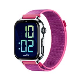 Comprar Savefamily Savewatch Plus 2 Junior (+8 Años) Plata Con Correa de Tela Frambuesa - Smartwatch 4G para niños - Ganga Elect