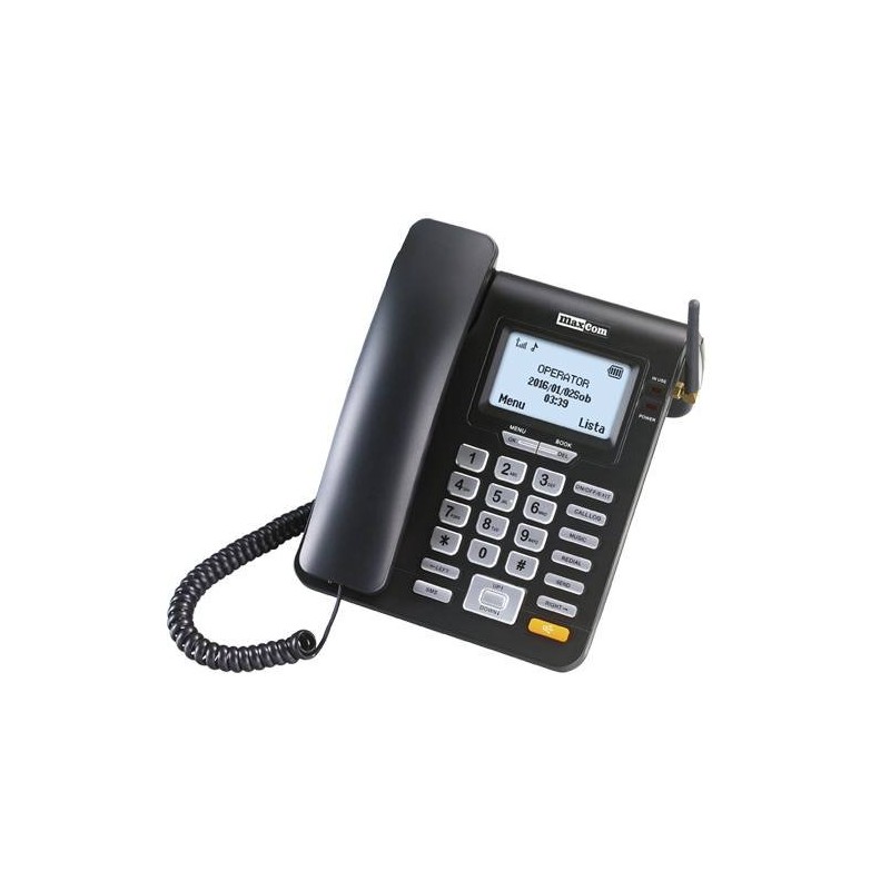Comprar Maxcom Teléfono Fijo MM28D 2G SIM Negro (no RJ11) - Ganga Electrónica