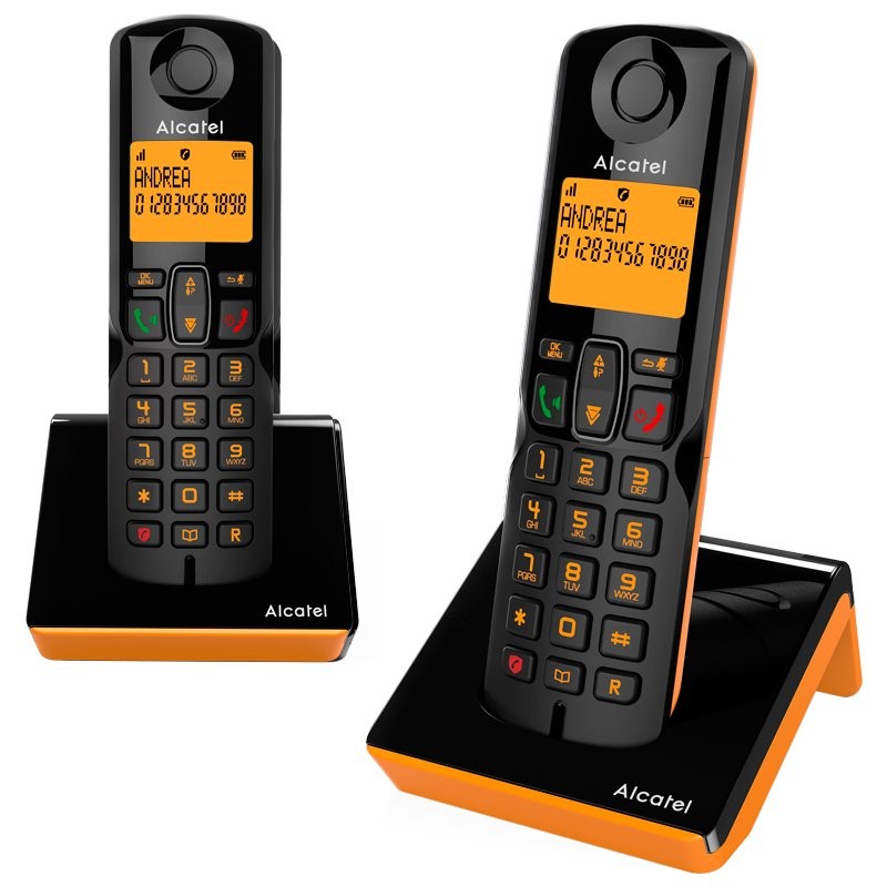 Comprar Alcatel Teléfono DECT S280 Duo BLACK+ORANGE - Ganga Electrónica